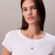 Calvin Klein Γυναικεία κοντομάνικη μπλούζα Slim Ribbed Cotton Badge T-shirt
